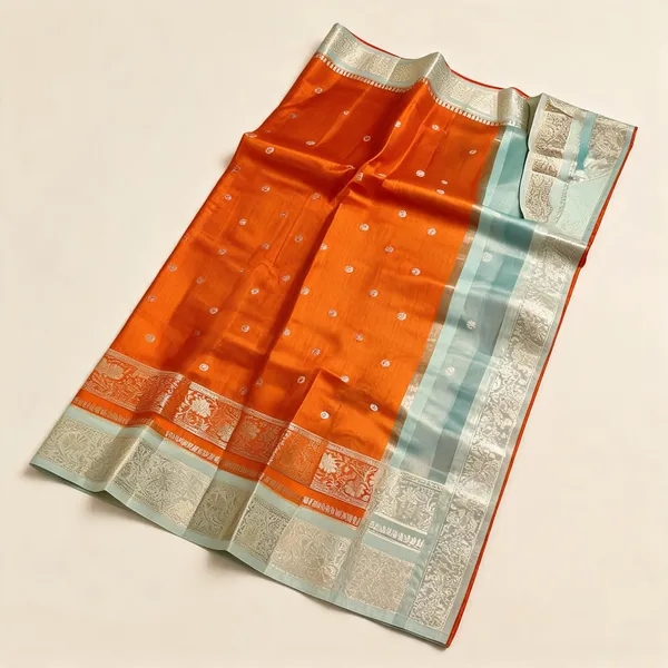 Orange_Seli_Katan_Silk_Zari_Woven_Saree_For_Women