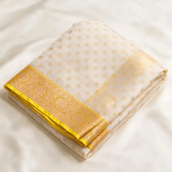 White_Seli_Katan_Silk_Woven_Saree_For_Women