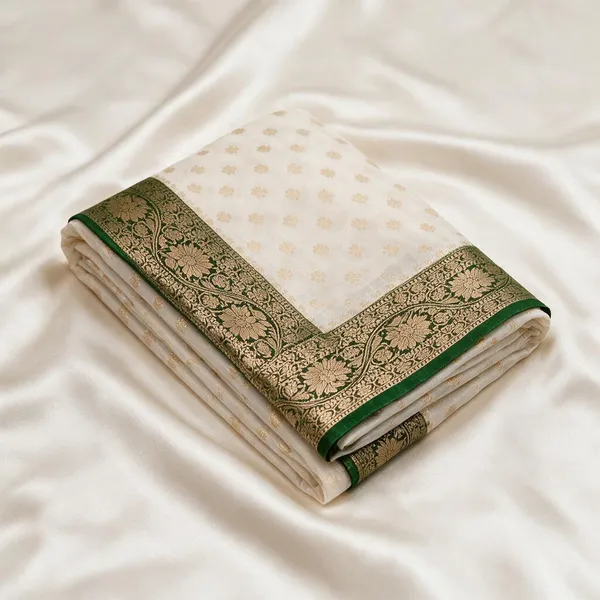 White_Seli_Katan_Silk_Floral_Woven_Saree_For_Women