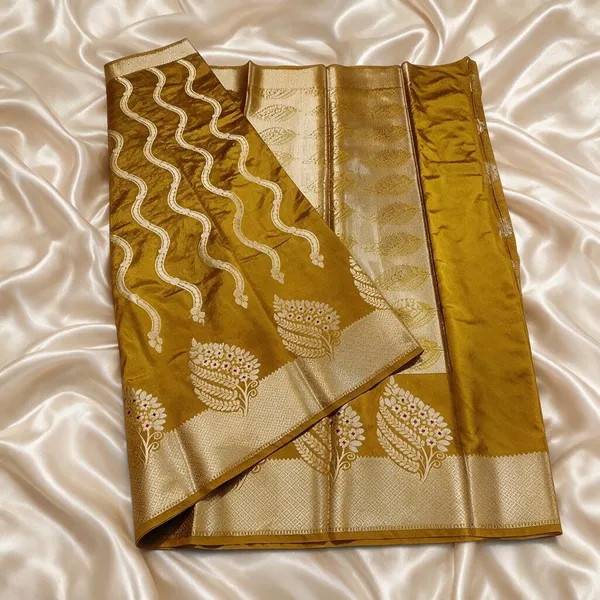 Mustard_Seli_Katan_Silk_Floral_Woven_Saree_For_Women