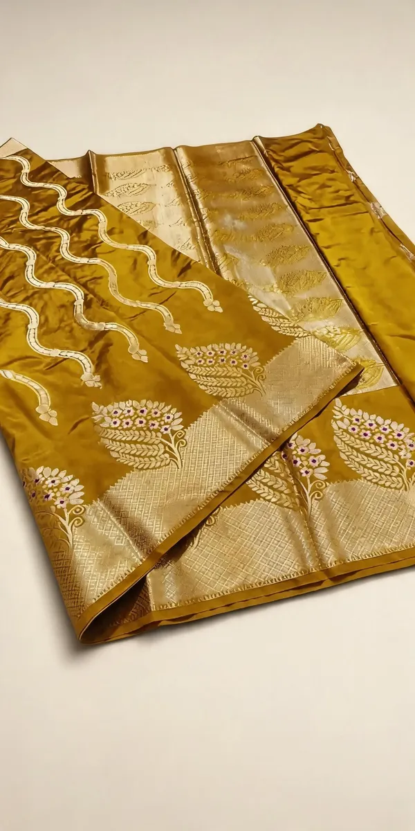 Mustard_Seli_Katan_Silk_Floral_Woven_Saree_For_Women