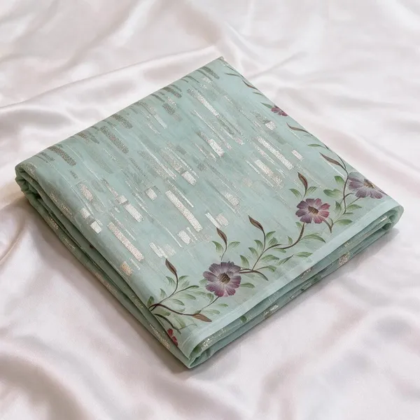 Green_Organza_Silk_Floral_Print_Saree_For_Women