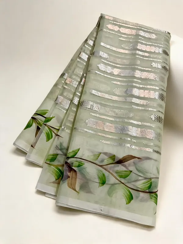 Green_Organza_Silk_Sheer_Woven_Saree_For_Women