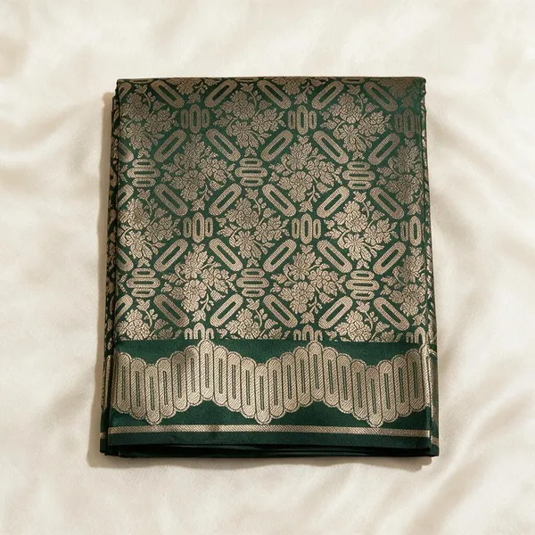 Green_Soft_Silk_Metallic_Border_Woven_Saree_For_Women