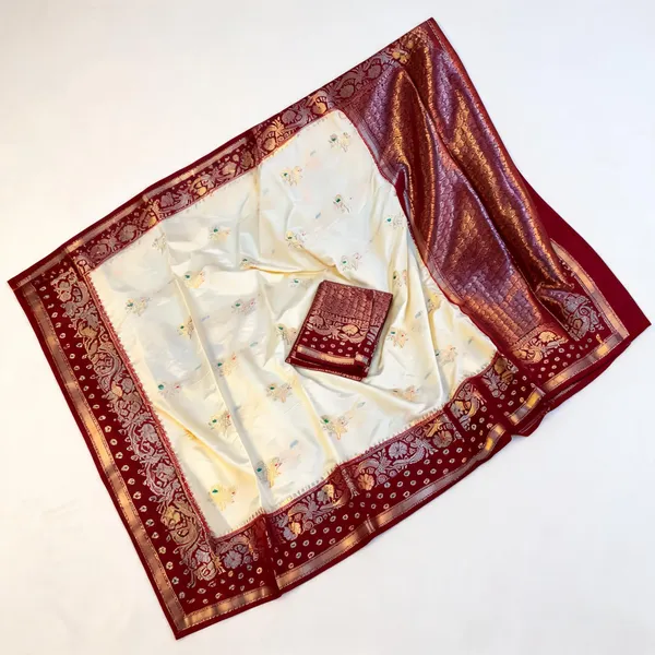 Cream_Soft_Silk_Woven_Banarasi_Saree_For_Women