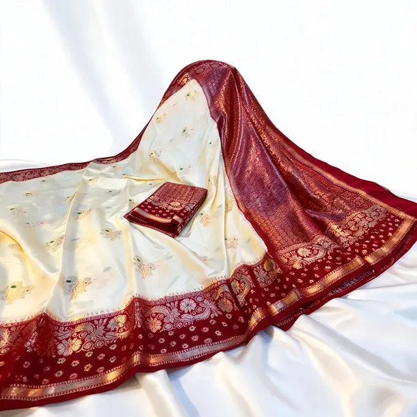 Cream_Soft_Silk_Woven_Banarasi_Saree_For_Women