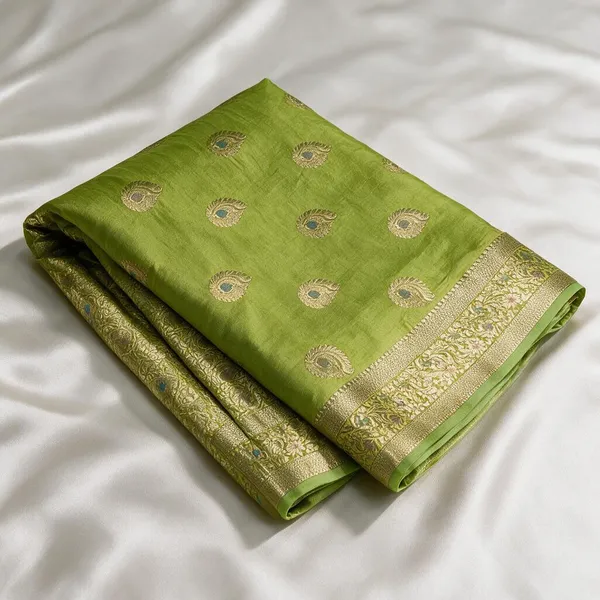 Green_Soft_Silk_Paisley_Woven_Saree_For_Women