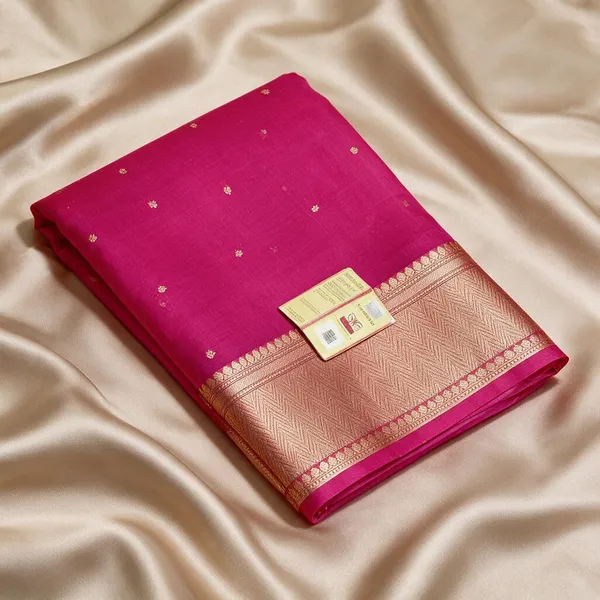 Pink_Organza_Silk_Woven_Zari_Border_Saree_For_Women