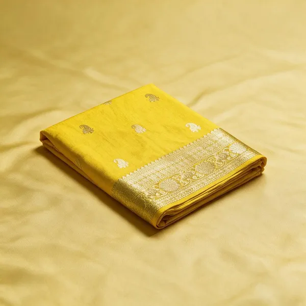 Yellow_Silk_Woven_Zari_Border_Traditional_Saree_For_Women