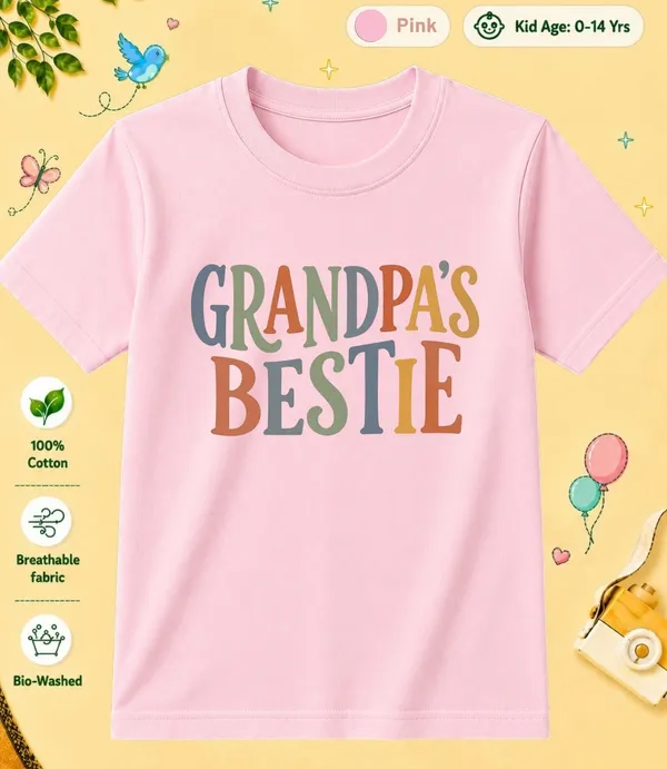 Grandpa's_Bestie_Kid_Cotton_Tshirt
