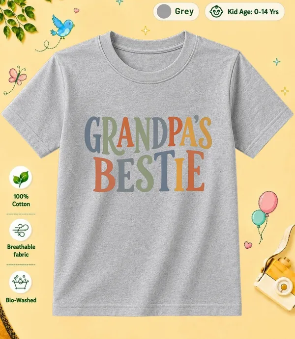 Grandpa's_Bestie_Kid_Cotton_Tshirt