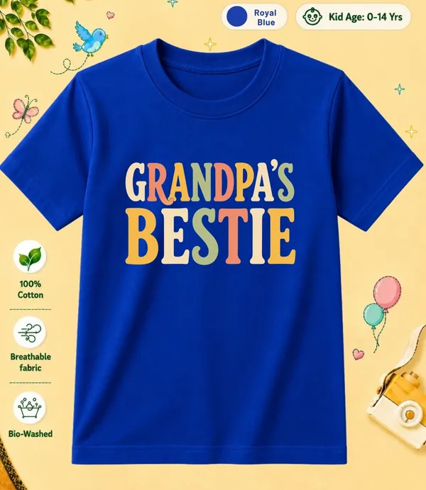 Grandpa's_Bestie_Kid_Cotton_Tshirt