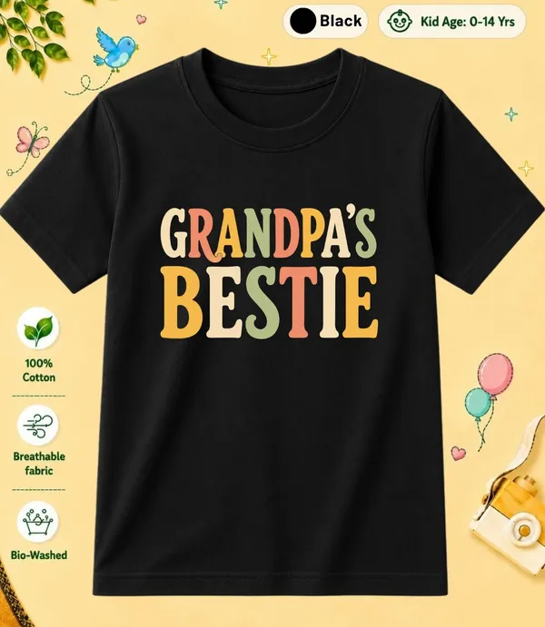 Grandpa's_Bestie_Kid_Cotton_Tshirt