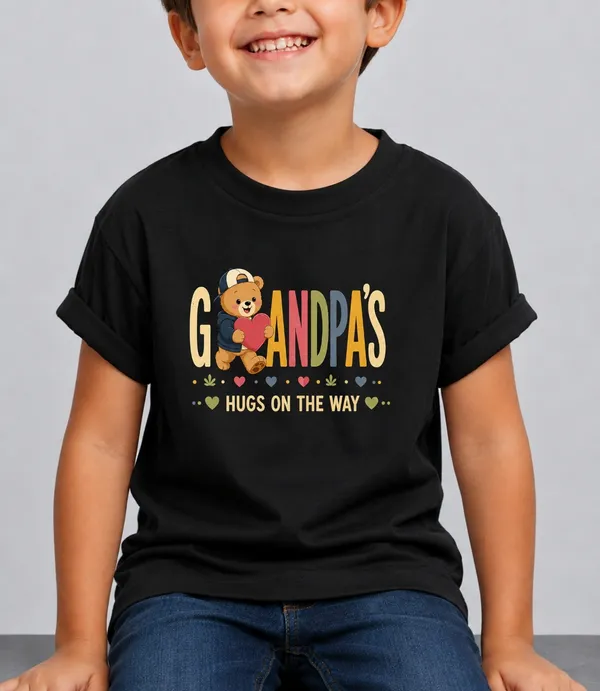 Grandpa's_Hugs_On_The_Way_Kid_Cotton_Tshirt