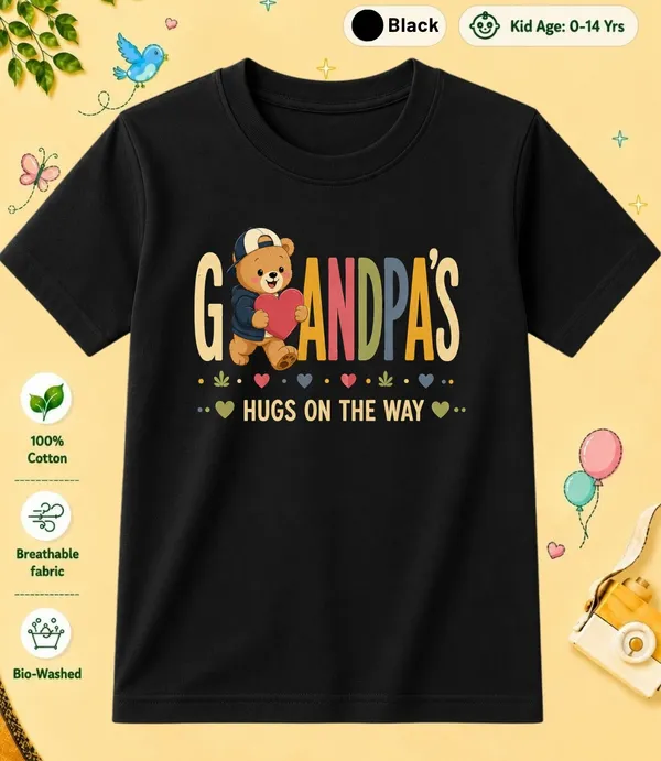 Grandpa's_Hugs_On_The_Way_Kid_Cotton_Tshirt