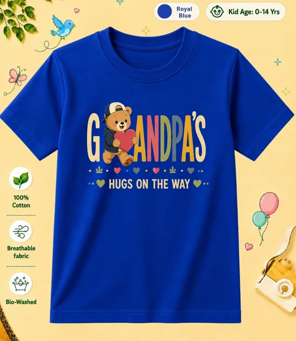 Grandpa's_Hugs_On_The_Way_Kid_Cotton_Tshirt