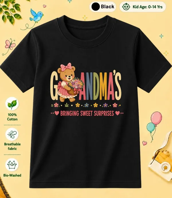 Grandma's_Bringing_Sweet_Suprises_Kid_Cotton_Tshirt