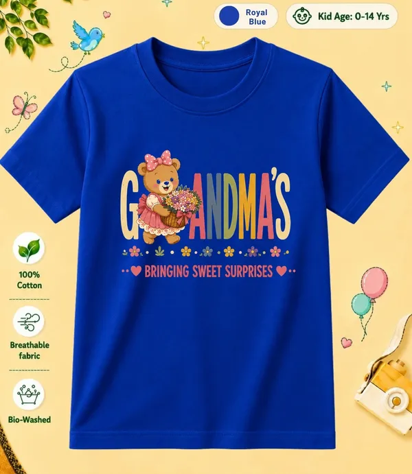 Grandma's_Bringing_Sweet_Suprises_Kid_Cotton_Tshirt