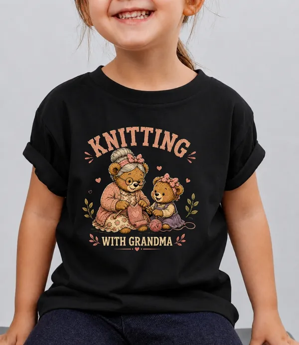 Knitting_With_Grandma_Kid_Cotton_Tshirt