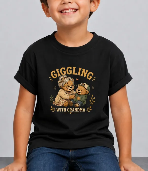 Giggling_With_Grandma_Kid_Cotton_Tshirt