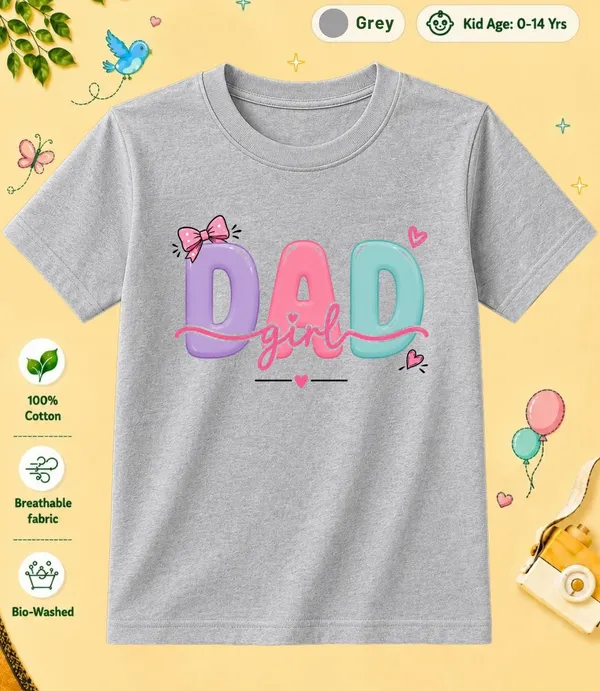 Dad_Girl_Kid_Cotton_Tshirt