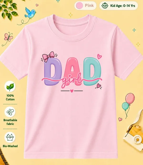 Dad_Girl_Kid_Cotton_Tshirt