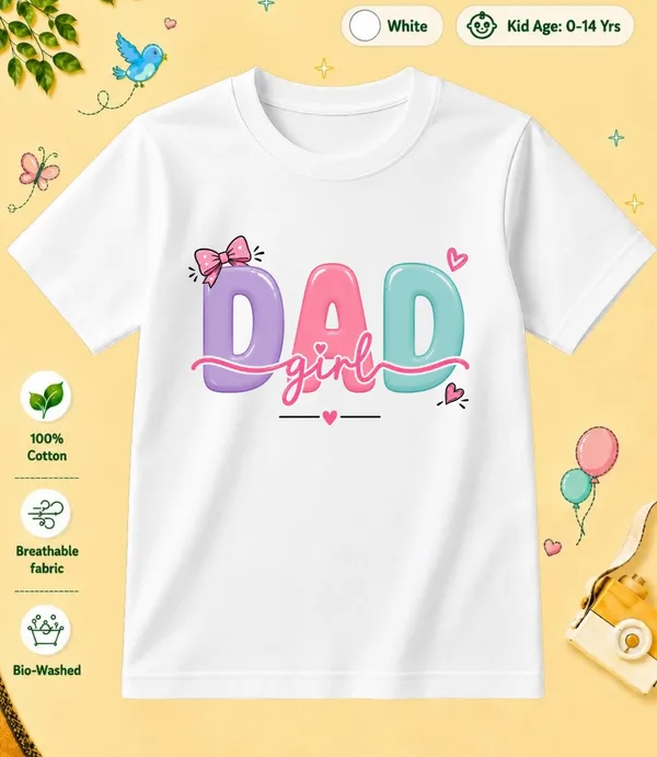 Dad_Girl_Kid_Cotton_Tshirt