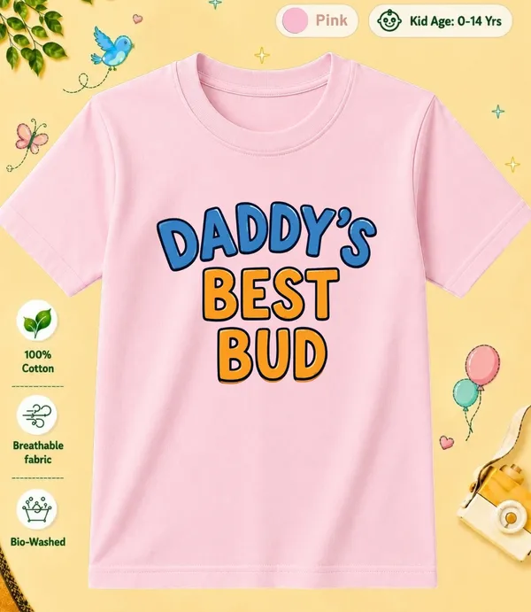 Dad_Best_Bud_Kid_Cotton_Tshirt