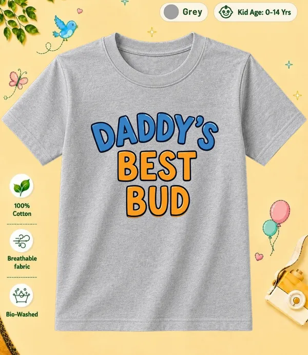 Dad_Best_Bud_Kid_Cotton_Tshirt