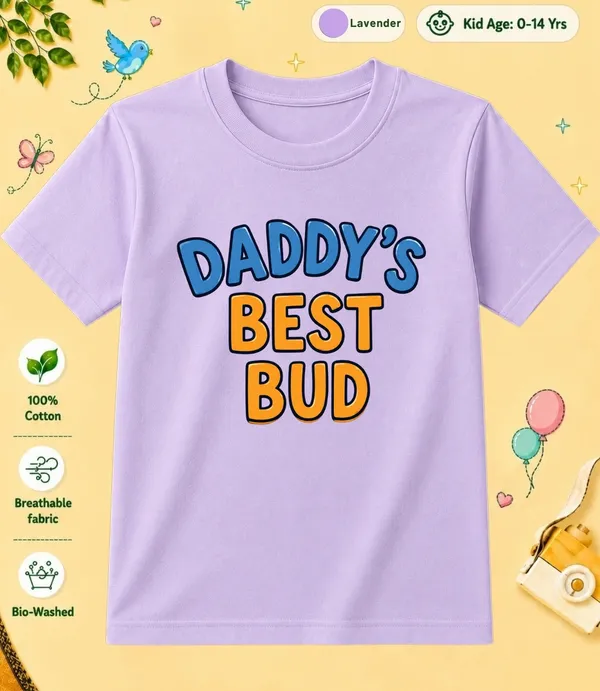 Dad_Best_Bud_Kid_Cotton_Tshirt