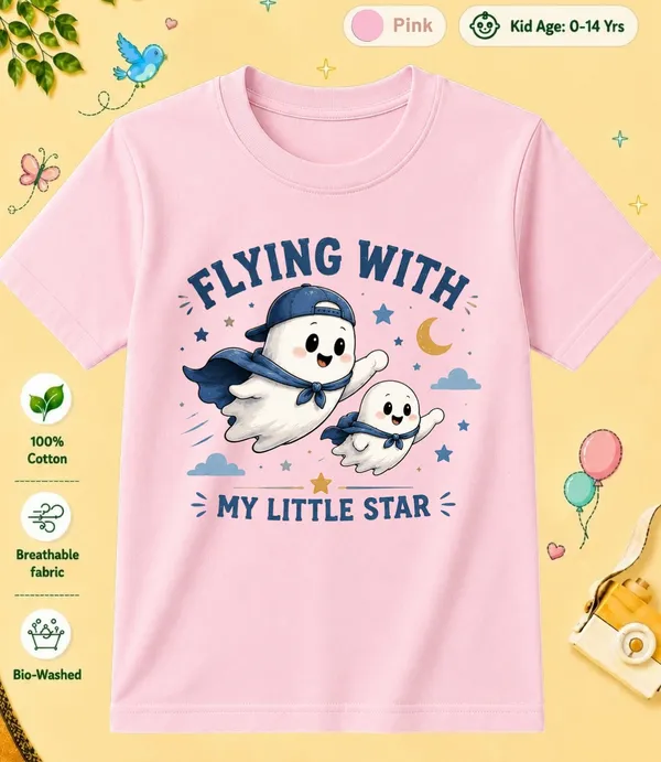 Flying_With_My_Little_Star_Kid_Cotton_Tshirt