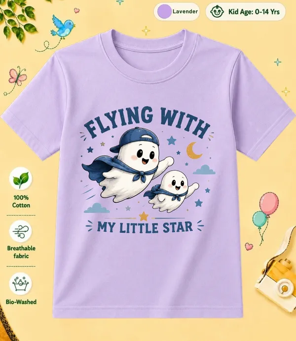 Flying_With_My_Little_Star_Kid_Cotton_Tshirt
