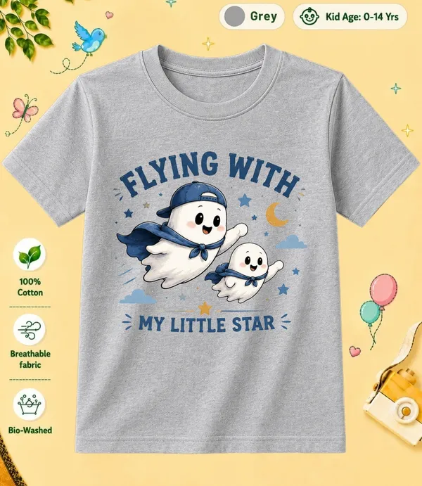 Flying_With_My_Little_Star_Kid_Cotton_Tshirt