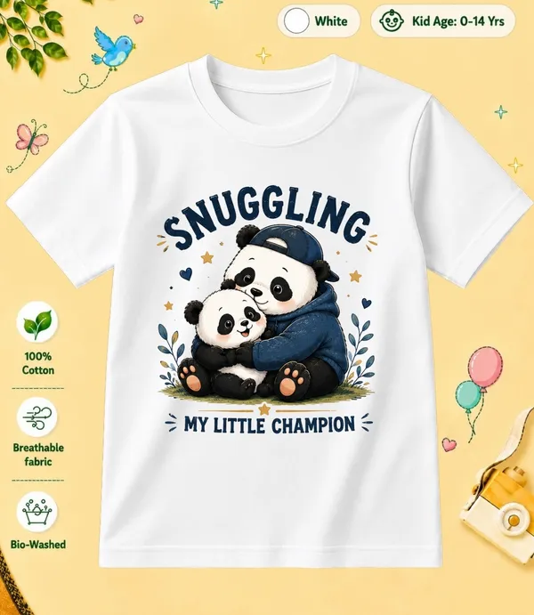 Snugging_My_Little_Champion_Kid_Cotton_Tshirt