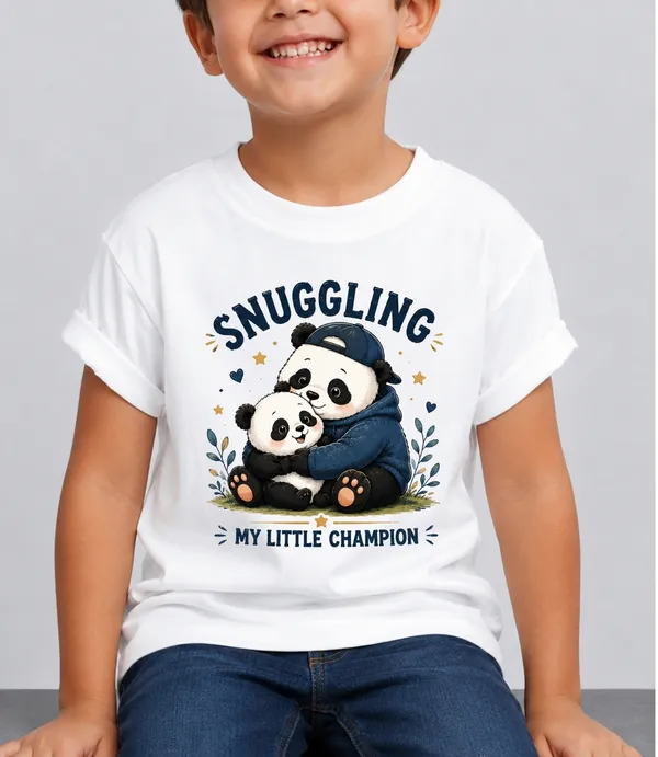 Snugging_My_Little_Champion_Kid_Cotton_Tshirt
