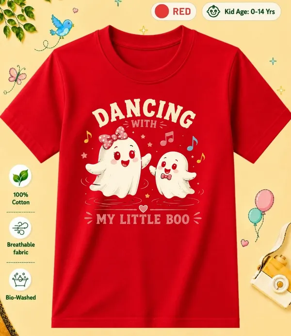 Dancing_With_My_Little_Boo_Kid_Cotton_Tshirt