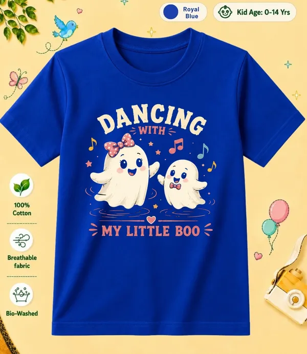 Dancing_With_My_Little_Boo_Kid_Cotton_Tshirt