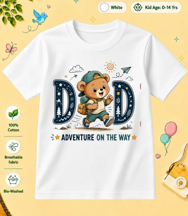 Dad_Adventure_On_The_Way_Kid_Cotton_Tshirt