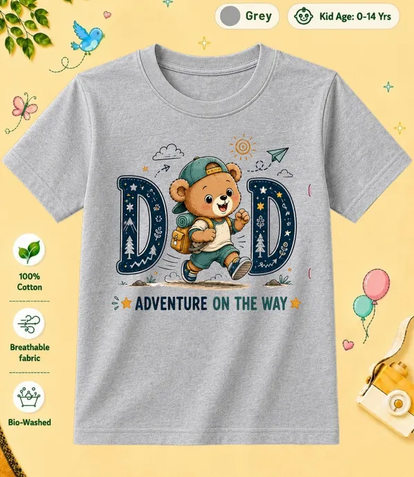 Dad_Adventure_On_The_Way_Kid_Cotton_Tshirt