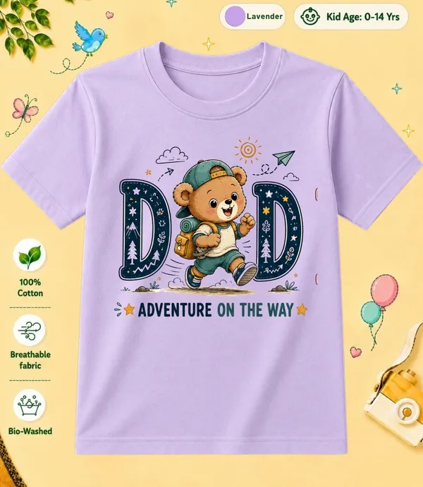 Dad_Adventure_On_The_Way_Kid_Cotton_Tshirt