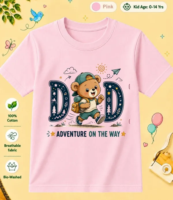 Dad_Adventure_On_The_Way_Kid_Cotton_Tshirt