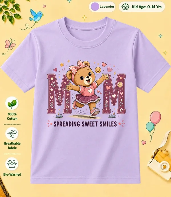 Mom_Spreading_Sweet_Smiles_Kid_Cotton_Tshirt