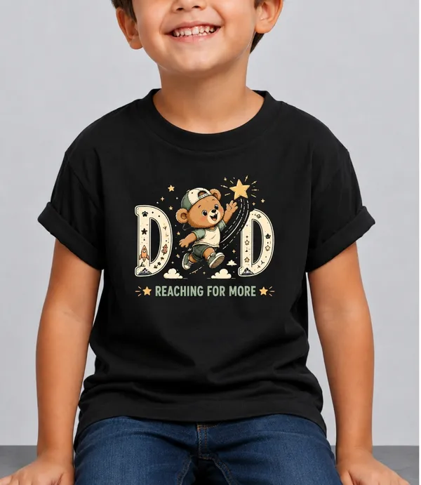 Dad_Reaching_For_More_Kid_Cotton_Tshirt
