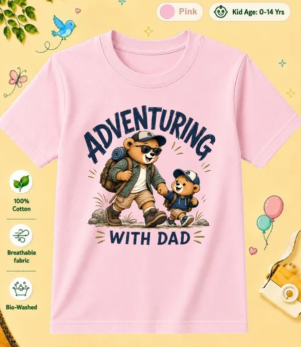 Adventring_With_Dad_Kid_Cotton_Tshirt