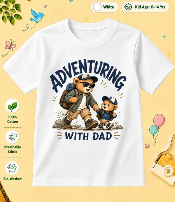 Adventring_With_Dad_Kid_Cotton_Tshirt