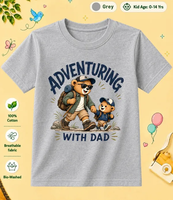 Adventring_With_Dad_Kid_Cotton_Tshirt
