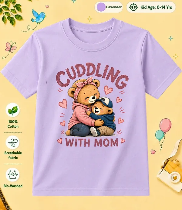 Cuddling_With_Mom_Kid_Cotton_Tshirt