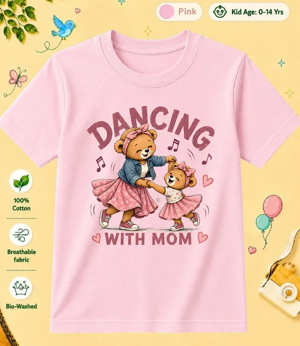 Dancing_With_Mom_Kid_Cotton_Tshirt