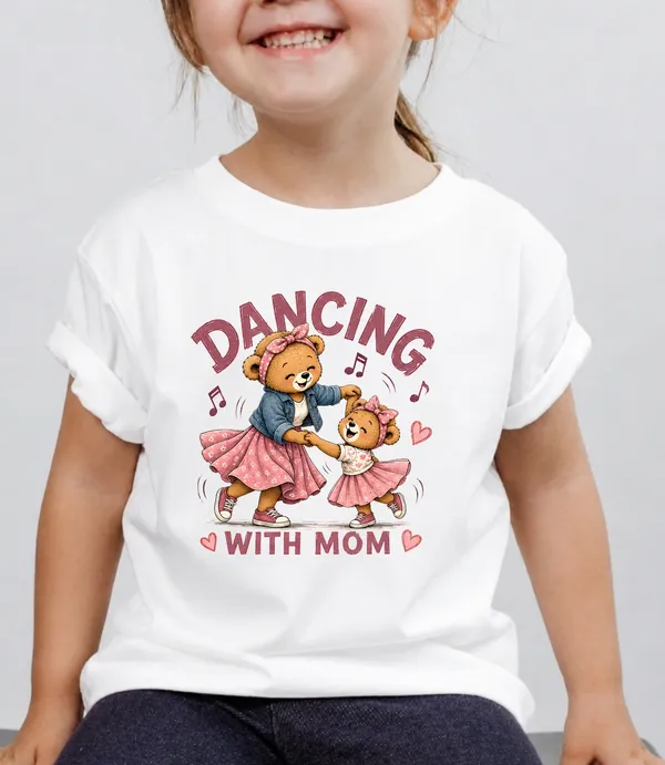Dancing_With_Mom_Kid_Cotton_Tshirt