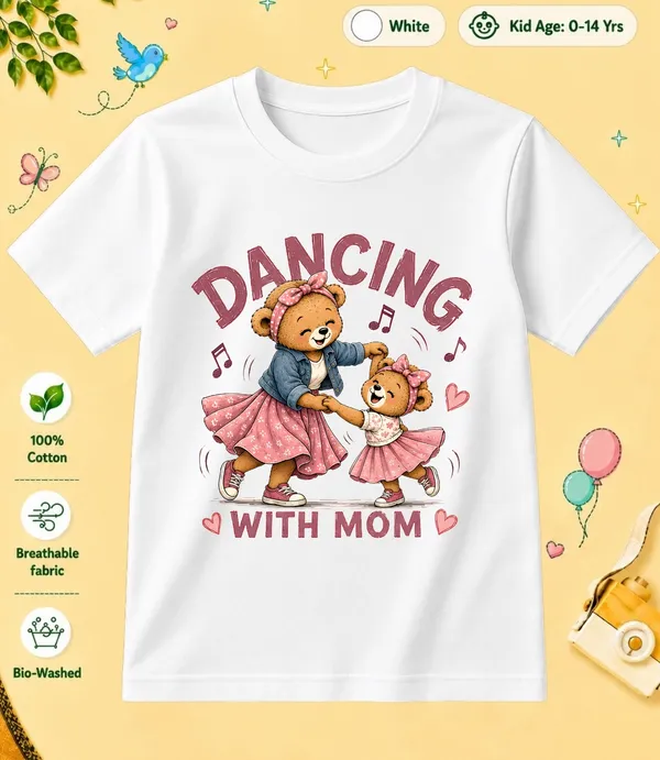 Dancing_With_Mom_Kid_Cotton_Tshirt